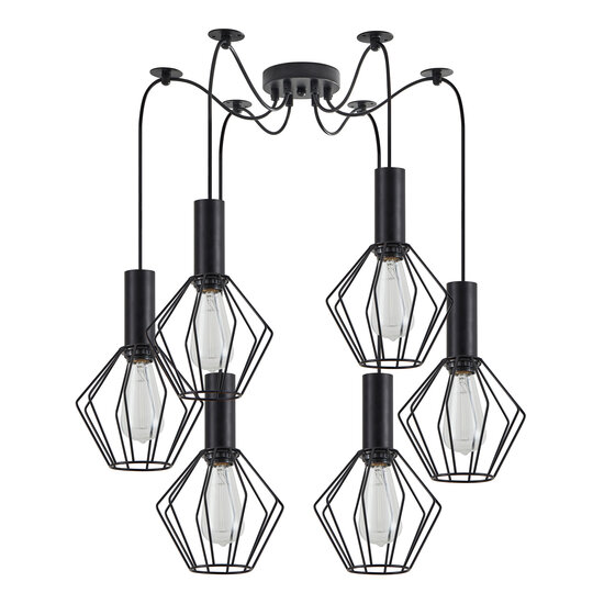 Homelighting Adept Tube SE21-BL-4-BL6-GR1 - Stilvolle industrielle Pendelleuchte für jeden Raum