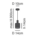 Homelighting Adept Tube SE21-BL-4-SH3 - Lampe suspendue moderne pour un éclairage stylé