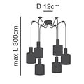 Homelighting Adept Tube SE21-BL-4-BL6-SH1 - Modern pendant lamp for stylish lighting