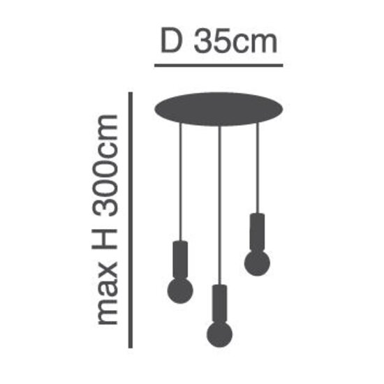 Homelighting Adept Flex SE21-BL-4-3BL-GR12 - Lámpara colgante industrial elegante para cualquier espacio