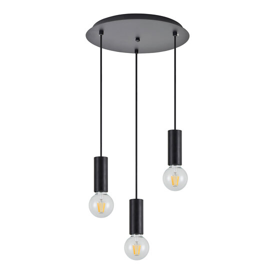 Homelighting Adept Flex SE21-BL-4-3BL-GR12 - Lampe suspendue industrielle élégante pour tous les espaces