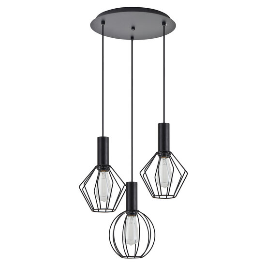 Homelighting Adept Flex SE21-BL-4-3BL-GR12 - Stilvolle industrielle Pendelleuchte für jeden Raum