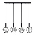 Homelighting Adept Flex SE21-BL-4-4BL-GR12 - Stilvolle industrielle Pendelleuchte für jeden Raum