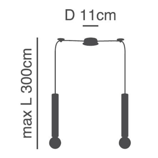 Homelighting Adept Tube SE21-NM-5-NM2 - Modern pendant lamp for stylish illumination
