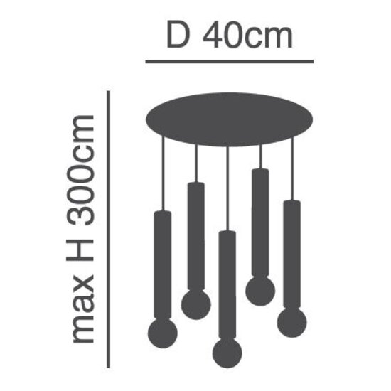Homelighting Adept Tube SE21-NM-5-5NM - Diseño moderno para cualquier espacio