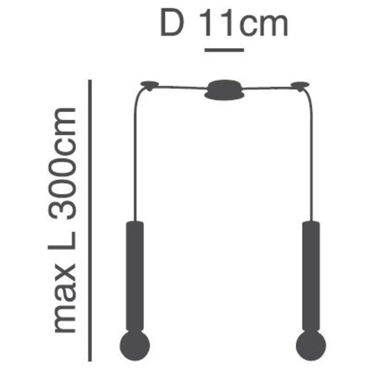 Homelighting Adept Tube SE21-BL-5-BL2 - Modern pendant lamp for stylish lighting