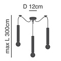 Homelighting Adept Tube SE21-GM-5-BL3 - Suspension moderne pour un éclairage élégant