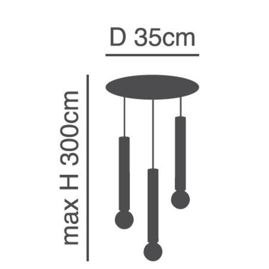 Homelighting Adept Tube SE21-GM-5-3BL - Modern and stylish for any space