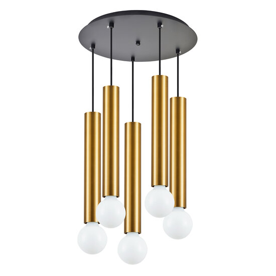 Homelighting Adept Tube SE21-GM-5-5BL - Lámpara colgante moderna para una iluminación elegante
