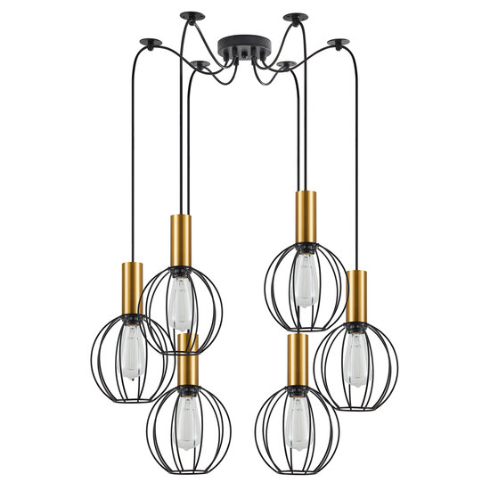 Homelighting Adept Tube SE21-GM-4-BL6-GR1 - Stijlvolle industriële hanglamp voor elke ruimte