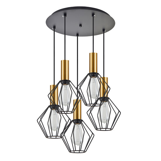 Homelighting Adept Tube SE21-GM-4-5BL-GR1 - Stijlvolle industriële hanglamp voor elke ruimte