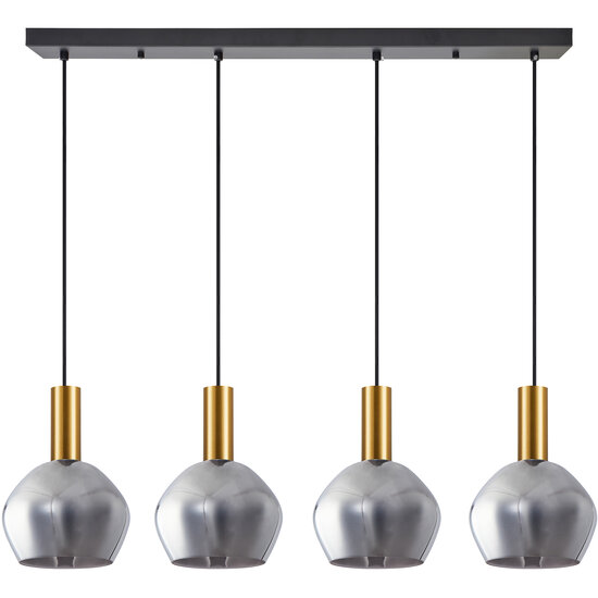 Homelighting Adept Tube SE21-GM-4-4BL-GL2 - Suspension moderne pour un éclairage élégant