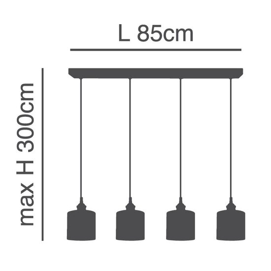 Homelighting Magnum Flex SE21-BR-10-4BL-SH123 - Stylish pendant lamp for any space