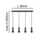 Homelighting Adept Tube SE21-NM-4-4NM-MS2 - Moderne et élégante pour chaque espace