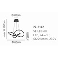 Homelighting Malbera SE LED 60 - Moderne hanglamp voor sfeervolle verlichting