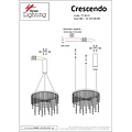 Homelighting Crescendo SE LED 80 - Modern pendant lamp with crystal