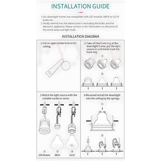 Homelighting Cielo SE-SP-DL-R-WH - Ideal recessed spot for industrial spaces