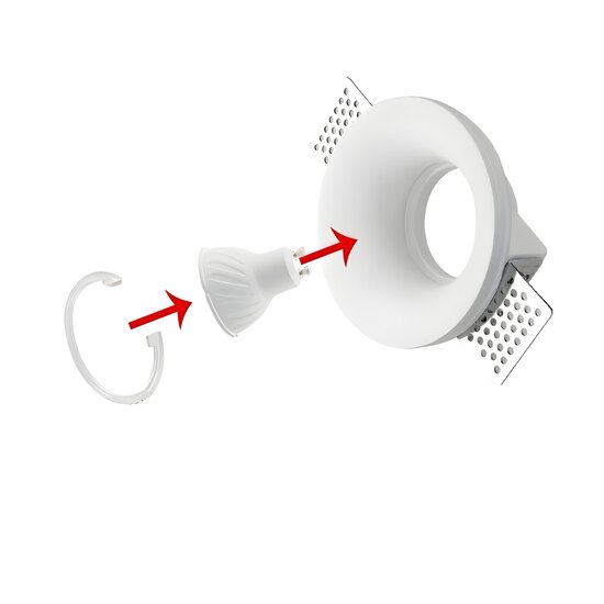 Homelighting Yeso SE-SPG-DL-WH - Spot encastré en plâtre moderne pour un éclairage élégant