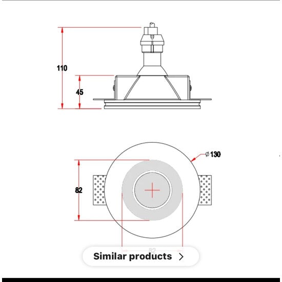 Homelighting Yeso SE-SPG-DL-WH - Modern gips inbouwspot voor sfeervolle verlichting