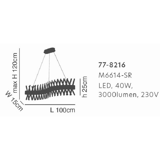 Homelighting Xenic M6614-SR - Lustre en or élégant pour une ambiance stylée