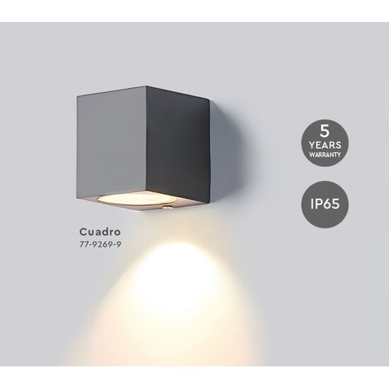 Homelighting Cuadro Down SE-WL-S1-DG - Moderne wandlamp voor buiten