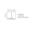 Homelighting Cuadro Down SE-WL-S1-DG - Moderne wandlamp voor buiten