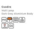 Homelighting Cuadro Down SE-WL-S1-DG - Modern outdoor wall lamp