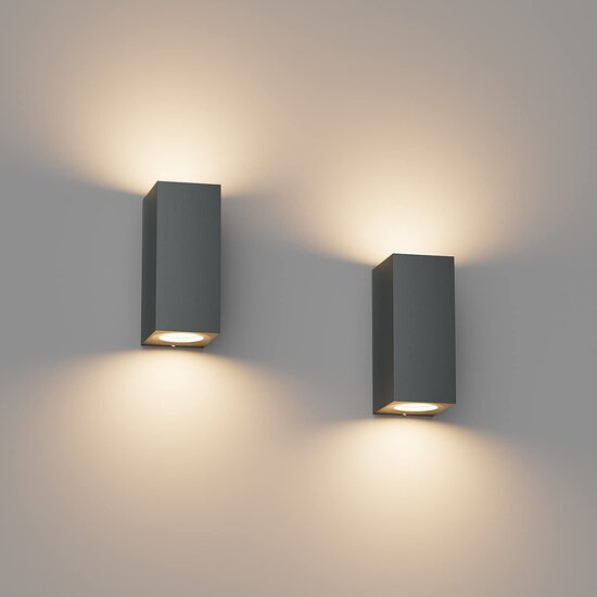 Homelighting Cuadro Down SE-WL-S1-DG - Moderne wandlamp voor buiten