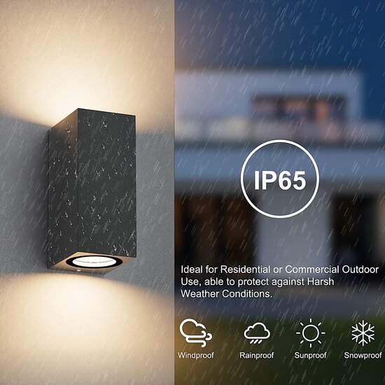 Homelighting Cuadro Down SE-WL-S1-DG - Moderne wandlamp voor buiten