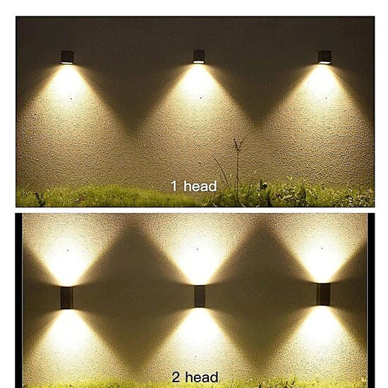 Homelighting Cuadro Down SE-WL-S1-DG - Moderne wandlamp voor buiten