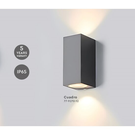 Homelighting Cuadro Updown SE-WL-S2-DG - Modern outdoor wall lamp