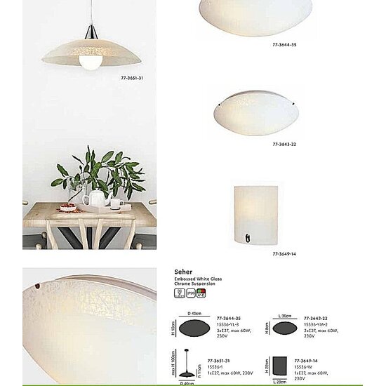 Homelighting Seher 15536-1 - Moderne Pendelleuchte mit Chrom-Finish