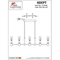Homelighting Adept SE21-BL-120 - Moderne hanglamp voor sfeervolle verlichting