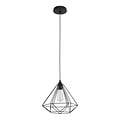 Homelighting SE21-BL-33 MILA BLACK METAL GRID PENDANT - Perfecta para una atmósfera industrial