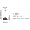 Homelighting Emulse SE21-WH-30 - Moderne Pendelleuchte für stilvolle Beleuchtung