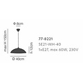 Homelighting SE21-WH-40 - Modern pendant lamp for stylish lighting