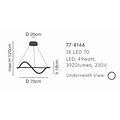 Homelighting Krishna SE LED 70 - Modern black pendant lamp for stylish lighting