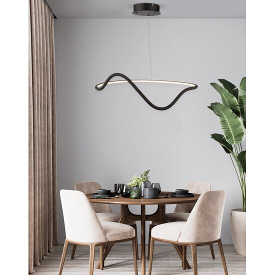 Homelighting Krishna SE LED 70 - Suspension noire moderne pour un éclairage élégant