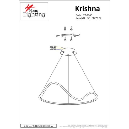 Homelighting Krishna SE LED 70 - Moderne schwarze Pendelleuchte für stilvolle Beleuchtung