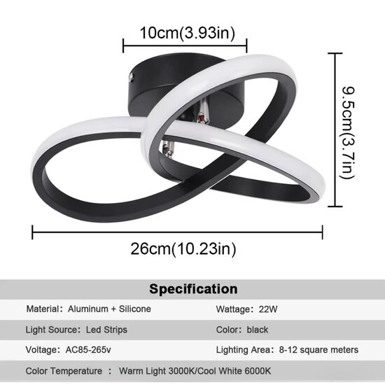 Homelighting Sierra SE LED 25 - Moderne plafondlamp met veelzijdige lichtinstellingen