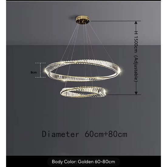 Homelighting Ovela SE LED 60 80 - Moderne hanglamp voor sfeervolle verlichting