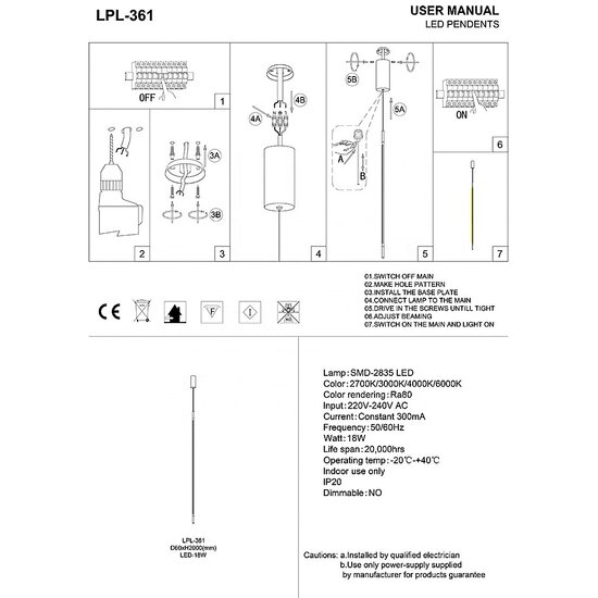 Homelighting Bastone SE LED 80 - Moderne hanglamp met geheugenfunctie