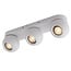 Fantasia OUTLET - Triton plafón con 3 focos GU10 orientables, aluminio blanco, 400 x 100 x 125 mm, bombillas no incluidas