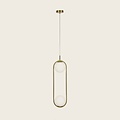 Homelighting Prato SE 110-2 - Two light golden pendant with opal glasses