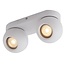 Fantasia OUTLET - Triton plafonnier orientable, 2x GU10, aluminium blanc, 250 x 100 x 125 mm, IP20, dimmable.