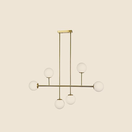 Homelighting Prato SE 110-6 - Suspension moderne avec 6 verres opales