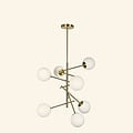 Homelighting Prato SE 110-7 - Lámpara colgante elegante con 7 cristales opales