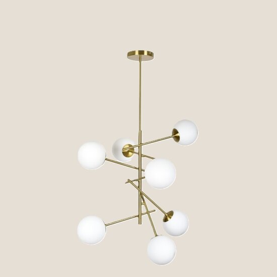 Homelighting Prato SE 110-7 - Elegante Pendelleuchte mit 7 opalen Gläsern