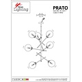Homelighting Prato SE 110-7 - Lámpara colgante elegante con 7 cristales opales