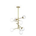 Homelighting Prato SE 110-7 - Elegant pendant lamp with 7 opal glasses